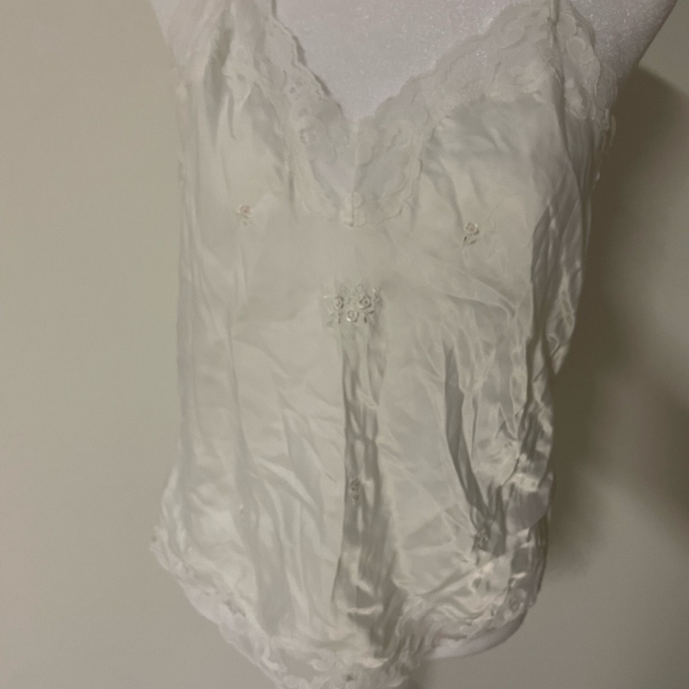 Cottagecore 🧶White Lace Trimmed Women's Top